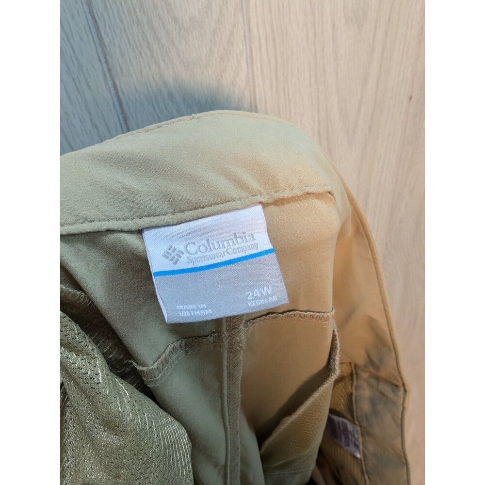 NEW Columbia Jambe Droite Hiking Pants Tan Khaki Women's Sz 24 W Omni Shield - Picture 10 of 11